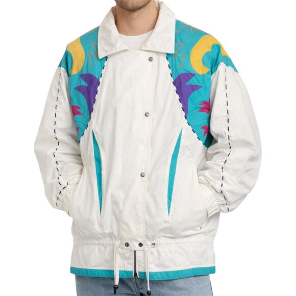 Mulberry Street Other - Vintage Mulberry Street Ski Jacket Button Up 90s Retro Collared White Medium